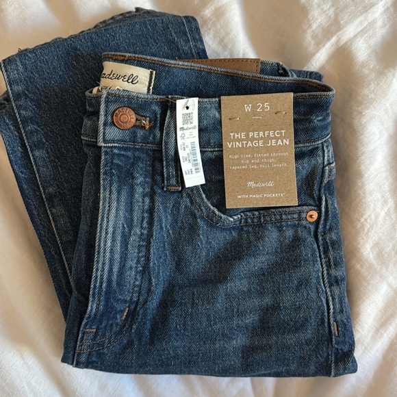 NWT Madewell ‘The Perfect Vintage’ size 25 jeans in Decatur Wash - Picture 2 of 4